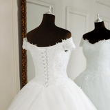 Wedding Dress for Women - New Elegant Sexy Boat-neck Style, Beautiful Wedding Dress Boho Marriage Dress