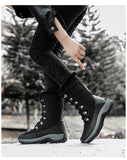 Women Snow Winter Boots -Ladies Waterproof Winter Boots, Mid-Calf Snow Boots, Lace-Up Women Platform Shoes with Thick Fur