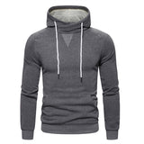 New Autumn Winter Cotton Hoodied Men's Sweatshirts with a Thick Solid Hoody Fleece and Zipper.