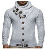 Man Sweaters - Streetwear Clothes, Turtleneck Men Sweater, Long Sleeve Knitted Pullovers