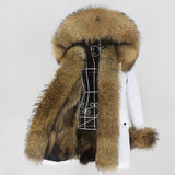 Ladies Winter Jacket - Women Long Parka, Real Fox Fur Coat, Natural Fur Collar Hood, Thick Warm Streetwear