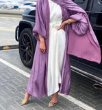 Muslim Hijab Abaya Dress, Bubble Sleeve, Summer Dresses Abayas for Islamic Women Clothing