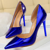 Women Red Pumps & Heels Shoes - Patent Leather Upto Size 43
