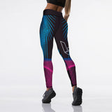 Women Sexy Printed Digital Leggings with High Waist Elasticity. For Yoga, Fitness, and Push Up. Women's Strength Pants