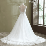 Wedding Dress for Women - Ladies Elegant Style, High Quality Mermaid Wedding Dress  with Tulle Detachable Train Robe