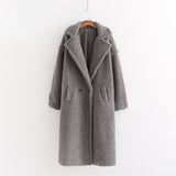 Winter Coat - Autumn/Winter Women Loose Beige Teddy Coat, Stylish Cashmere Jacket