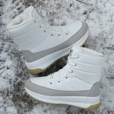 Snow Women Boots,  Waterproof Winter Shoes for Female, Platform Snow Boots, Ankle Winter Boots with Thick Fur and Heels