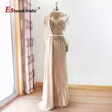 Dubai Luxury Evening Dresses for Women - 2021 Beading Sequined Long Sleeves Mermaid Sparkly Formal Party Gowns