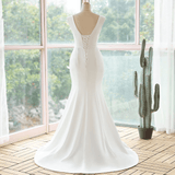 Wedding Gowns - Elegant Sexy Deep V-Neck, Simple Style Mermaid Wedding Dress