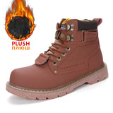 Men Boots - Winter Warm Men Leather, Motorcycle Boots