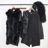 Waterproof Parka, Winter Jacket, Women Real Fur Coat Fox, Fur Collar Hood, Fox Fur Liner Warm Streetwear