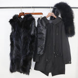 2021 Waterproof Parka, Winter Jacket, Women Real Fur Coat Fox, Fur Collar Hood, Fox Fur Liner Warm Streetwear