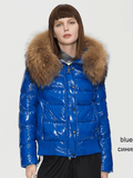 Women Winter Coat - Women's Natural Fur Short Cotton Jacket, Warm Parka