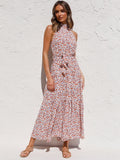 Women Dress - Summer Long Dress, Polka Dot Casual Dresses, Sexy Halter Strapless New Sundress Vacation Clothes For Women