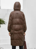 Winter Coat - Women's Winter Slim Long Stand Collar Hooded Parkas