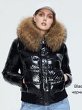 Women Winter Coat - Women's Natural Fur Short Cotton Jacket, Warm Parka