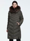 Women Winter Overcoat - Women's Winter Down Jacket Oversize Long Loose Fur Collar Parkas