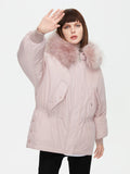 Women Winter Jacket - Winter Jacket For Ladies, Warm Parka Padded Coats with Natural Fur Collar